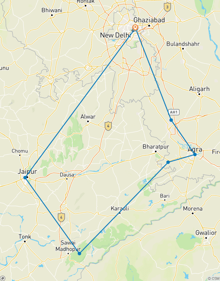 Circuito Por amor al Taj y al tigre - triángulo de oro y Ranthambore con 3 safaris en tigre
