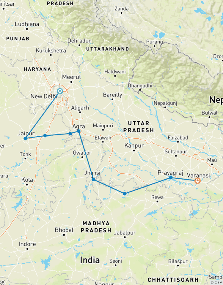 Circuito Norte de la India clásico - triángulo de oro con Orchha, Khajuraho y Varanasi