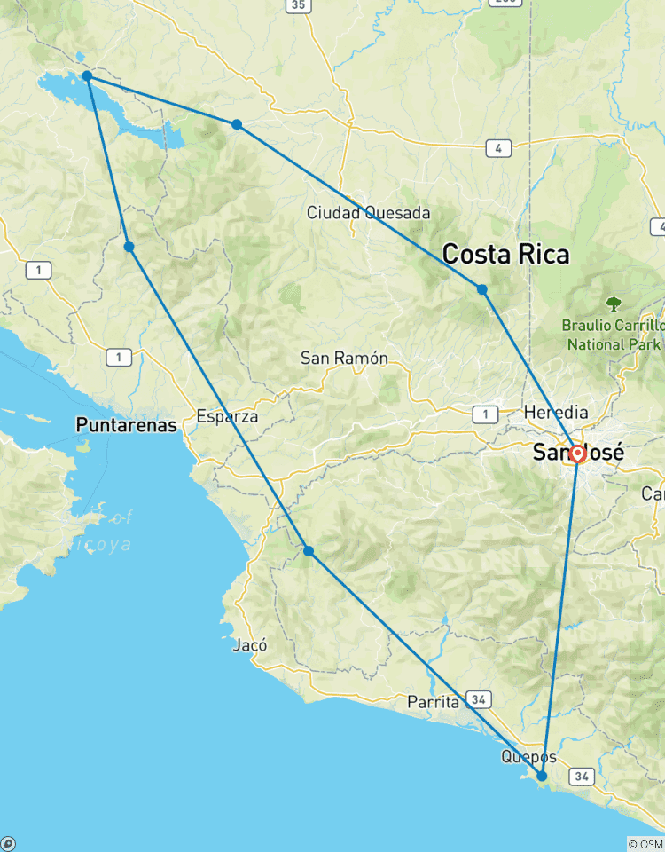 Le Costa Rica pour les explorateurs de la nature circuit