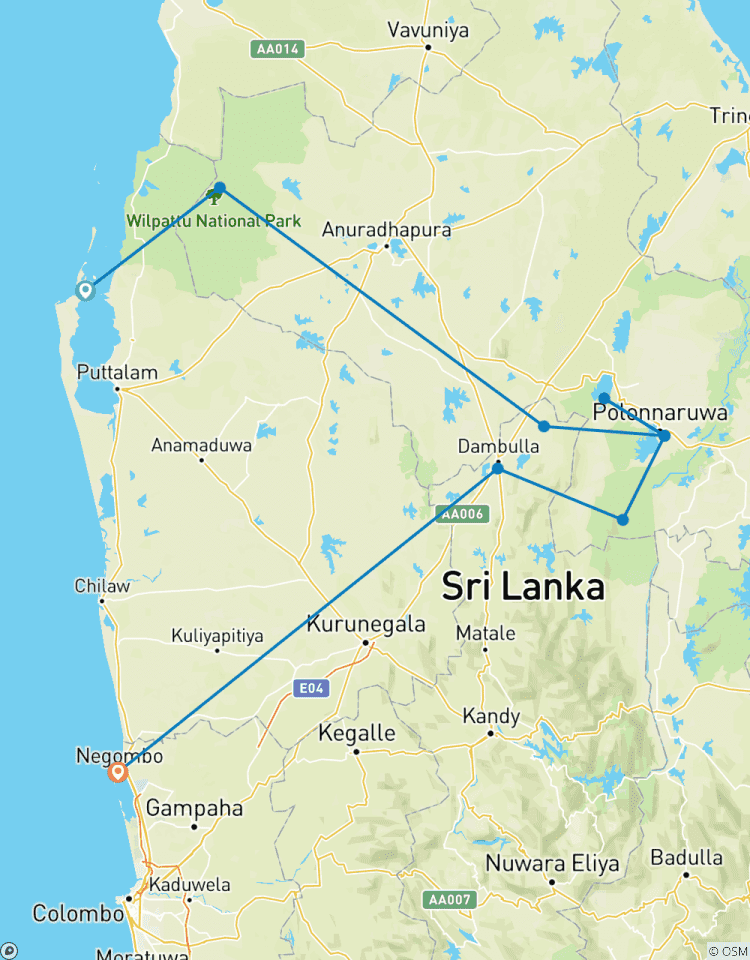 Tour de la faune du Sri Lanka circuit