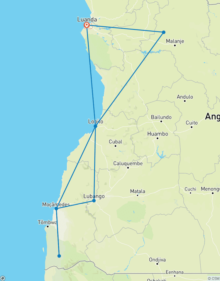 die verborgenen Juwelen von Angola 8 Tage - 7 Nächte Rundreise