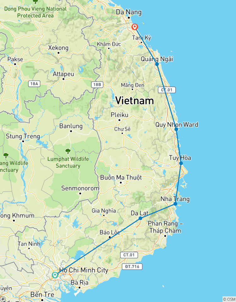 Côte centrale du Vietnam : Saigon à Hoi An à vélo - Vélo électrique circuit