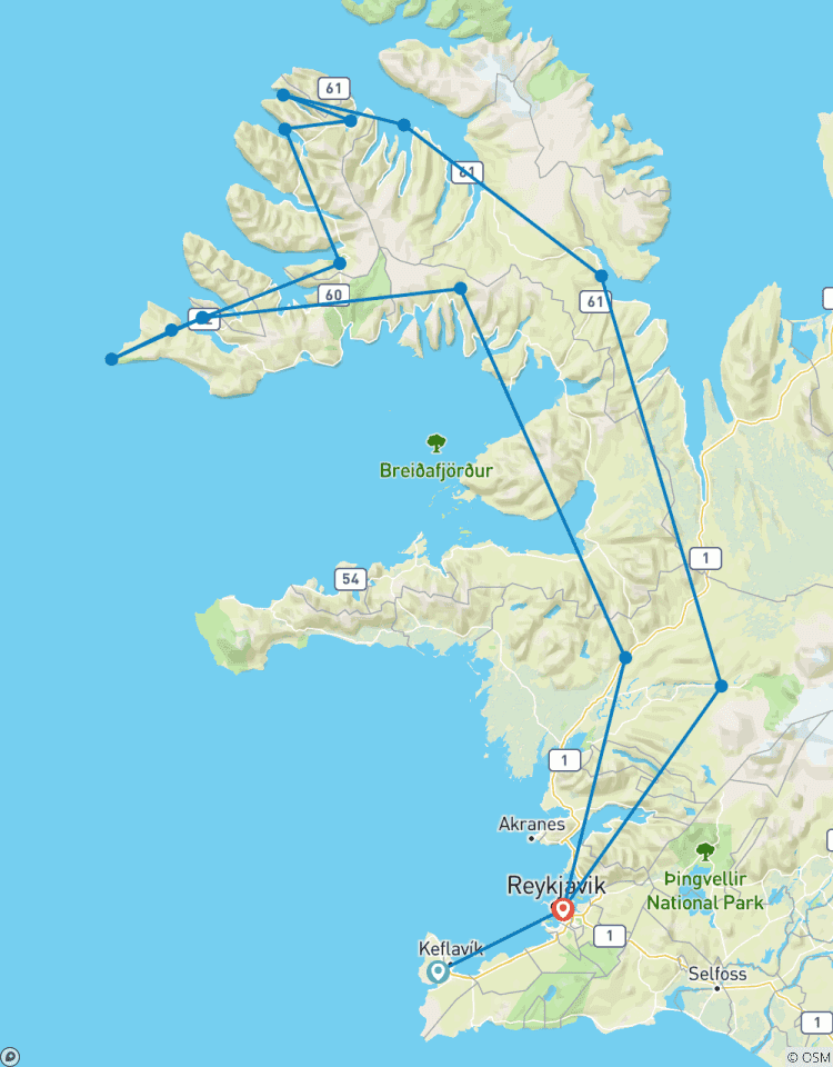 Circuito 8 días fiordos occidentales de Islandia