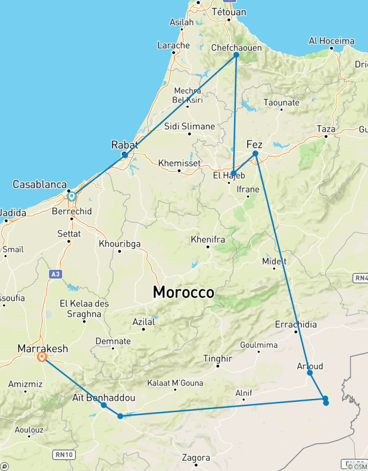 Ultimative Marokko-Erfahrung: Reichsstädte, Sahara-Wüste & Atlantikküste - 9 Tage Rundreise
