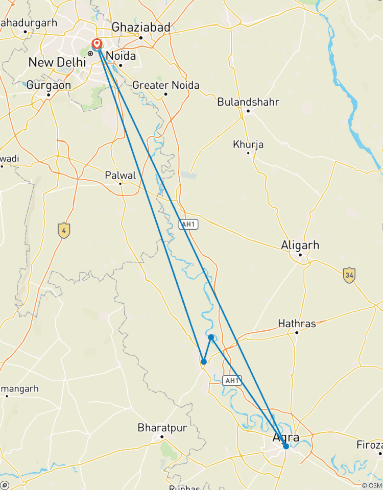 Voyage à Delhi Agra Mathura Vrindavan circuit