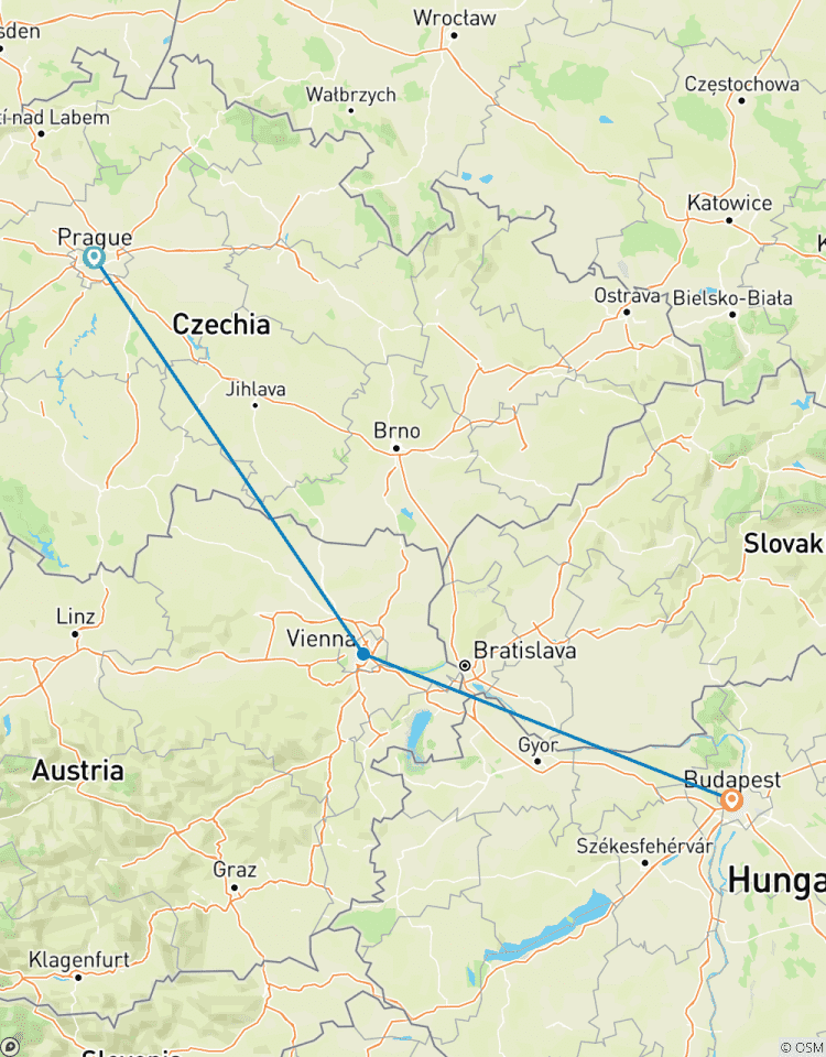 1 semaine de gastronomie et d\'histoire : Prague, Vienne et Budapest circuit