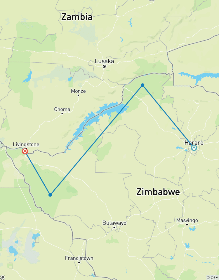 Circuito Viaje en avión a Mana Pools y al Parque Nacional de Hwange (7 días)