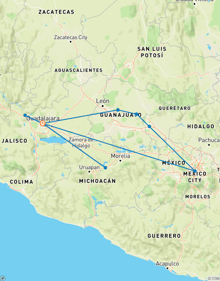 Route vice- royale de Guadalajara circuit