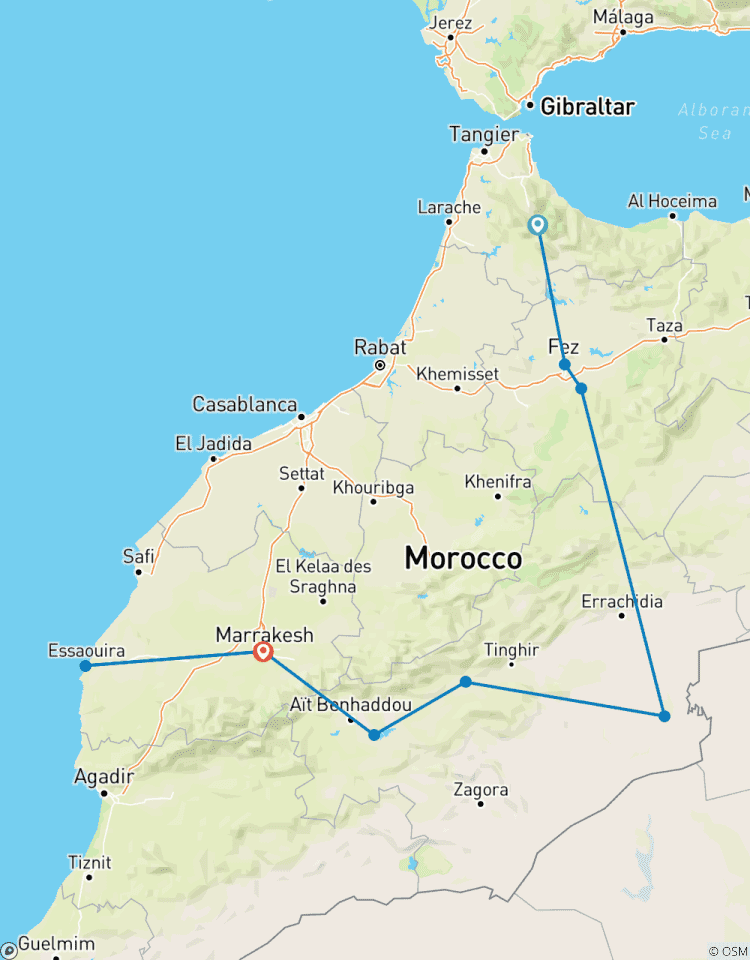 Ultieme rondreis door Marokko: Avontuur in Chefchaouen, de Sahara & Marrakech - 13 Dagen-rondreis