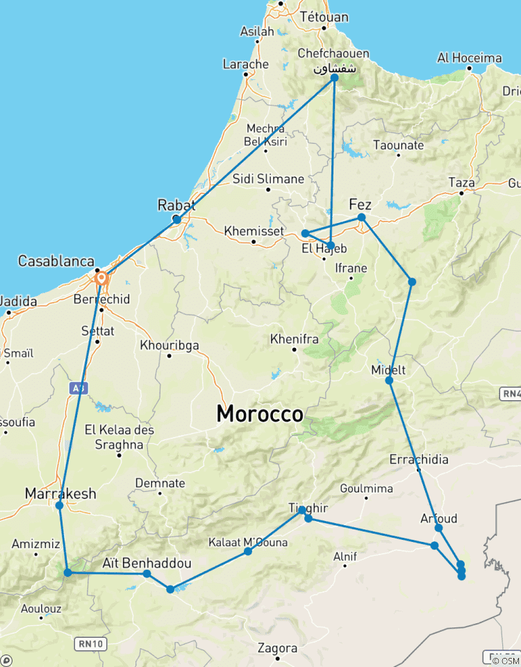 Grand tour des villes impériales et du désert - 11 jours circuit