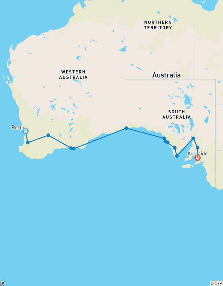 10 Day Perth to Adelaide Adventure Tour Tour