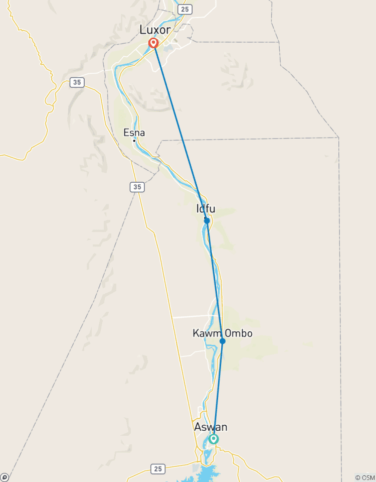 Nile cruise from Aswan to Luxor 4 days/3 Nights Tour