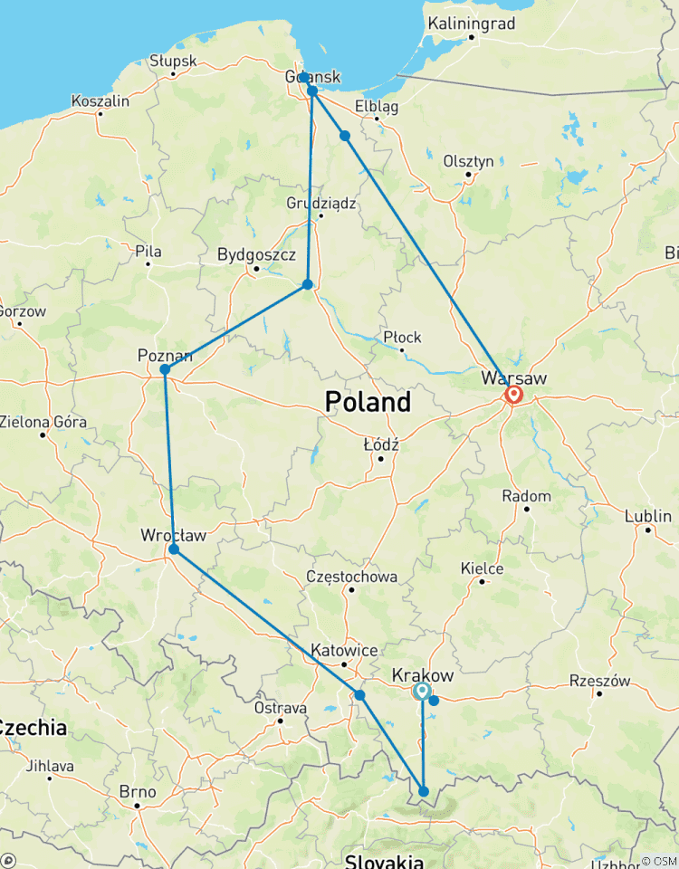 Customized 12 Days Classic Poland Tour, Daily Depart & Private Guide and Car Tour