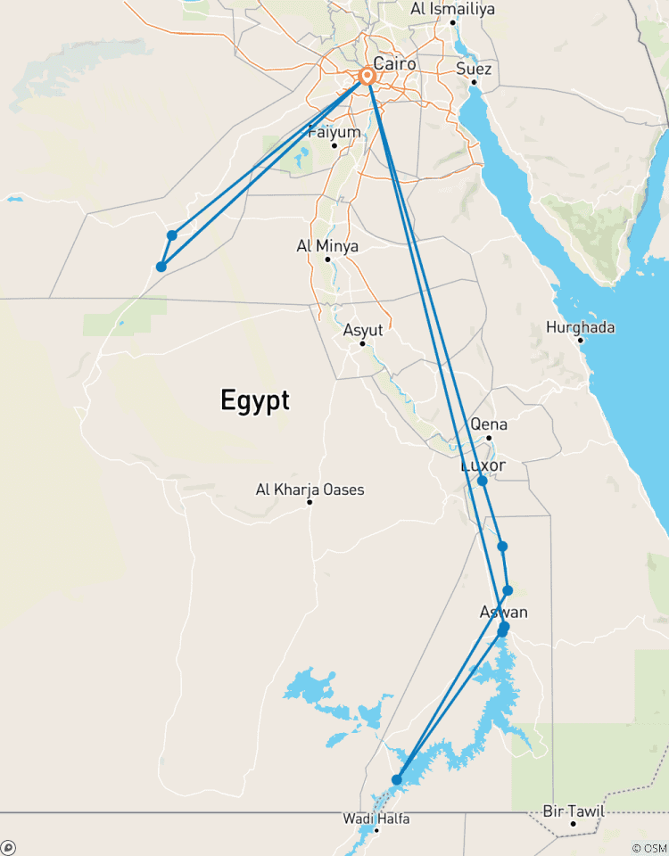 Egypt kingdom: Pyramids & GEM - White Desert - Nile Cruise Aswan to Luxor Tour