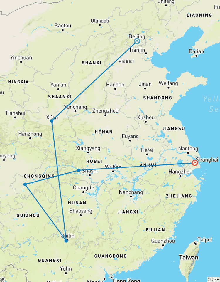 14 Days Beautiful China with Yangtze River Cruise and Guilin Tour