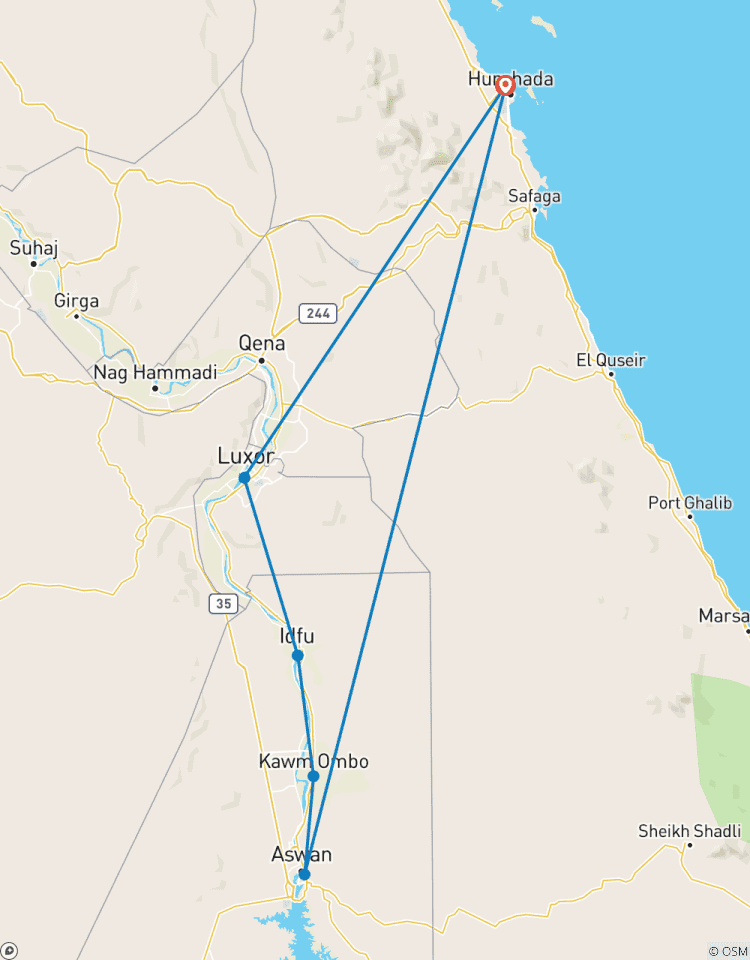 Circuito Relájate en Hurghada y Aventura en Crucero por el Nilo