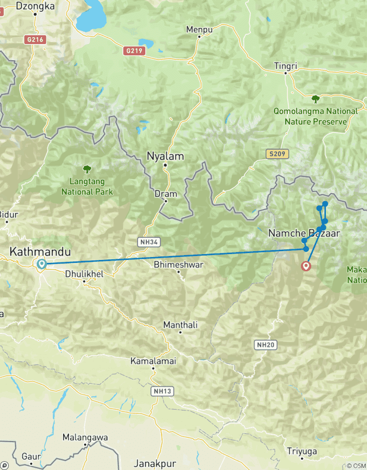 Circuito Excursión al campamento base del Everest