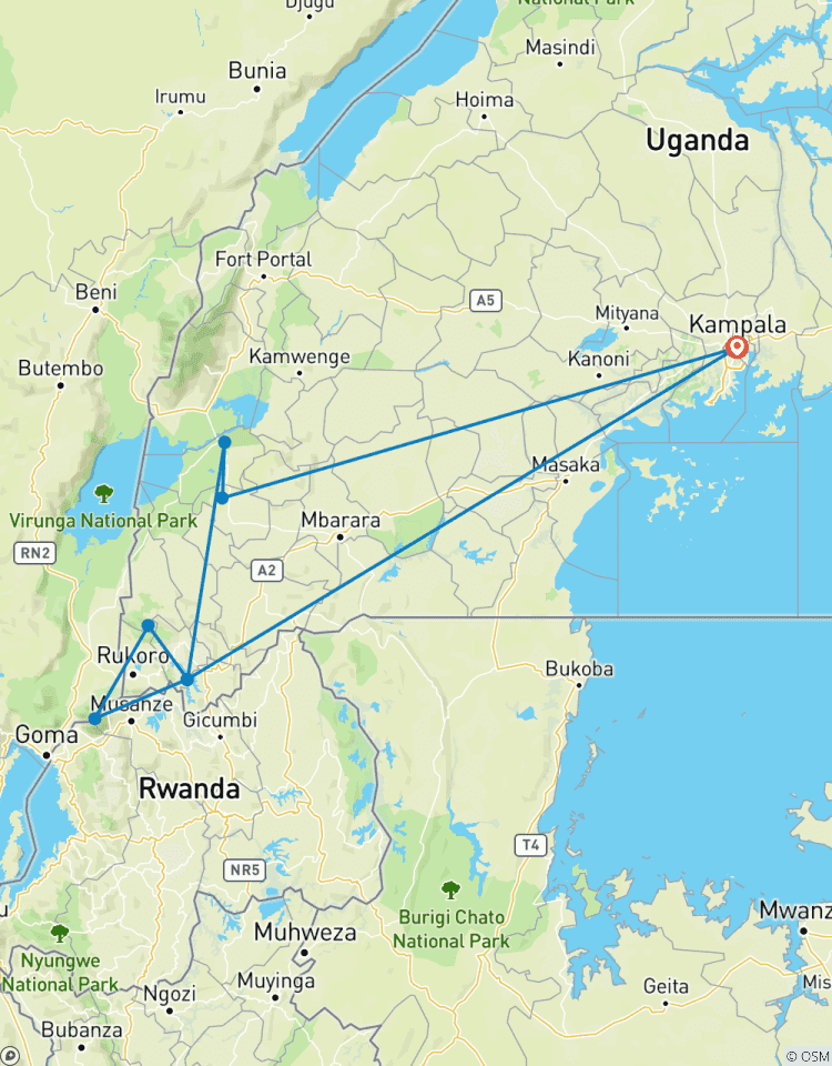 Uganda et; Gorilla Trek Express - 6 jours circuit
