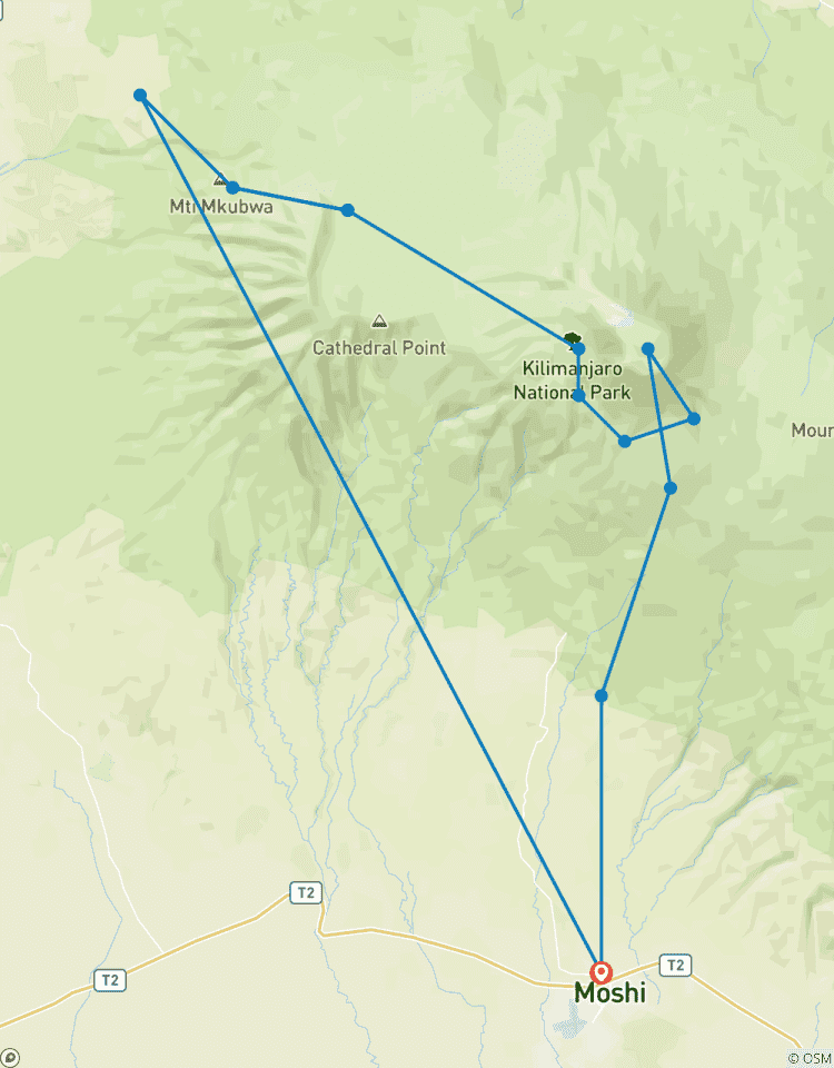 Circuito Escalada de 10 días al monte Kilimanjaro, ruta Lemosho