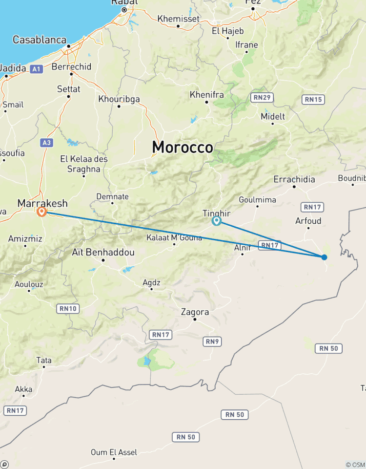 Circuito Escapada corta de 3 días al Sáhara desde Marrakech