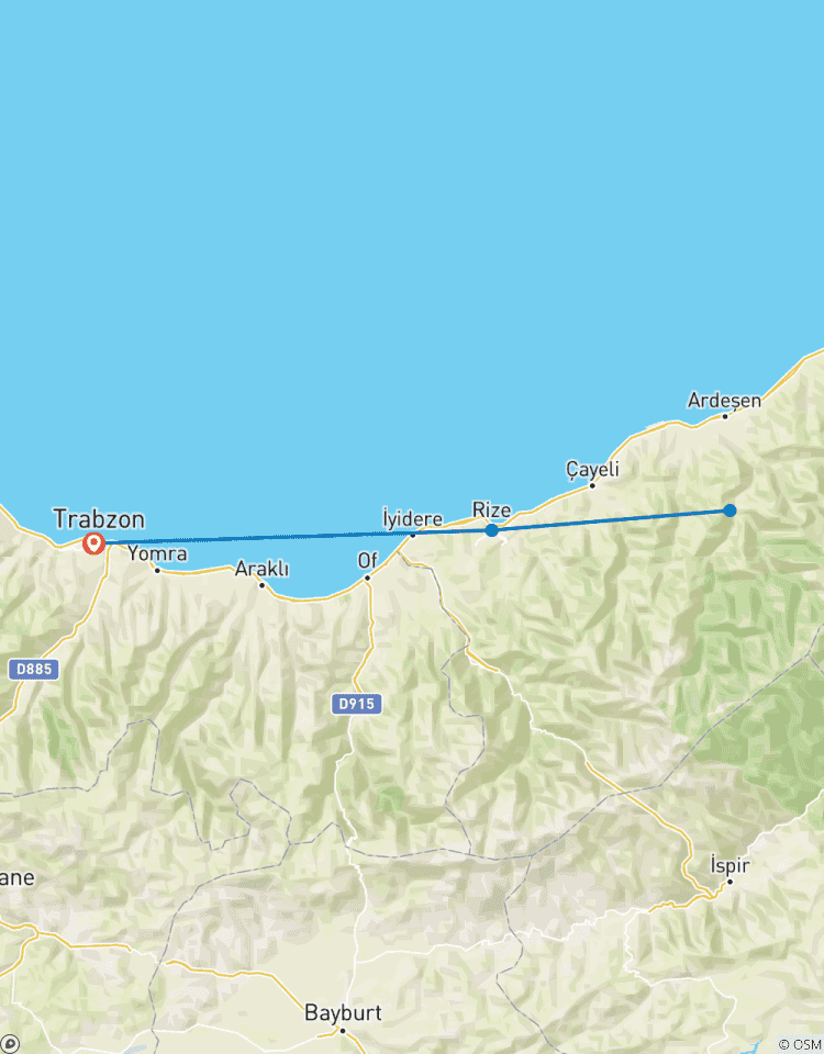 Rize Trabzon 4 Nights 5 Days private north tour with bungalow accommodation Tour