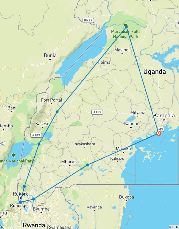 Sie Uganda Gorillas, Schimpansen, Primaten & Big Five (Exklusiv Privat) Rundreise