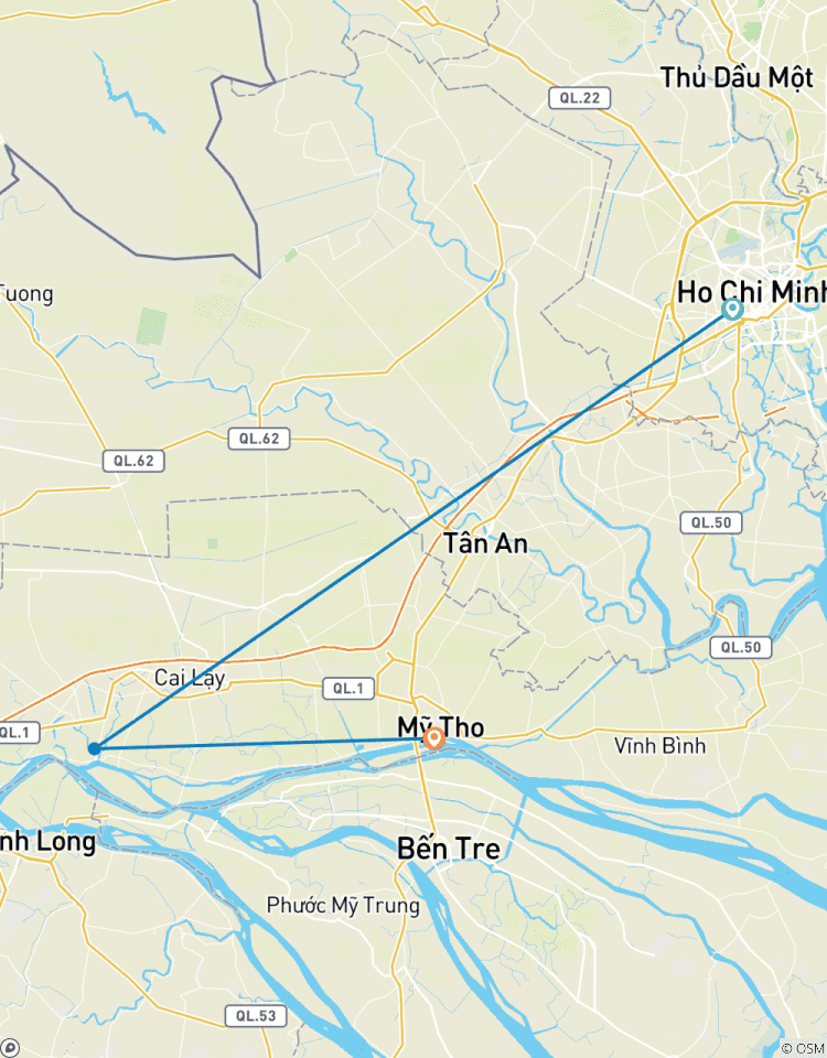 Circuit cycliste dans le delta du Mékong : deux jours, une nuit - vélo E circuit