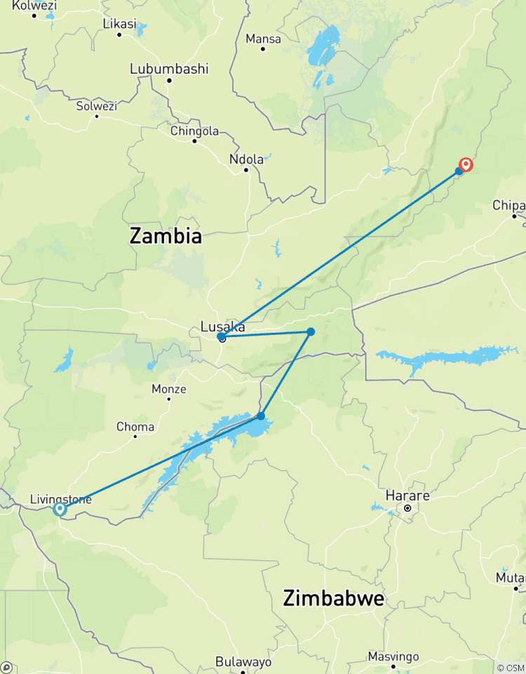 Safari dans les vallées du Zambèze et du Luangwa circuit