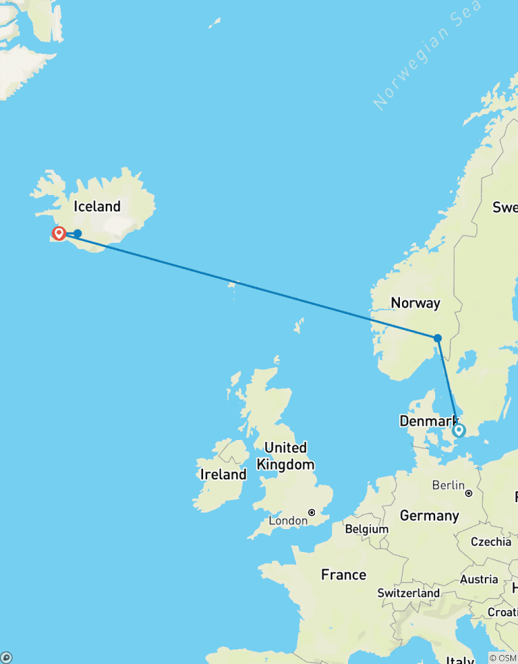 Kopenhagen, Oslo und Reykjavik mit den Nordlichtern Rundreise