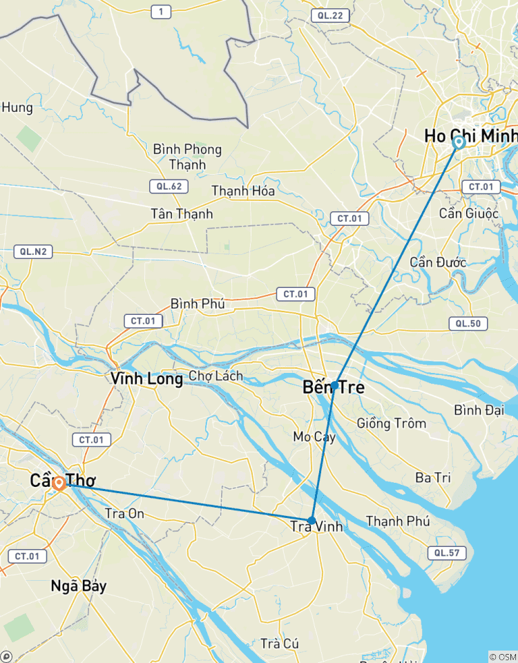 Circuito Exploración autoguiada del delta del Mekong