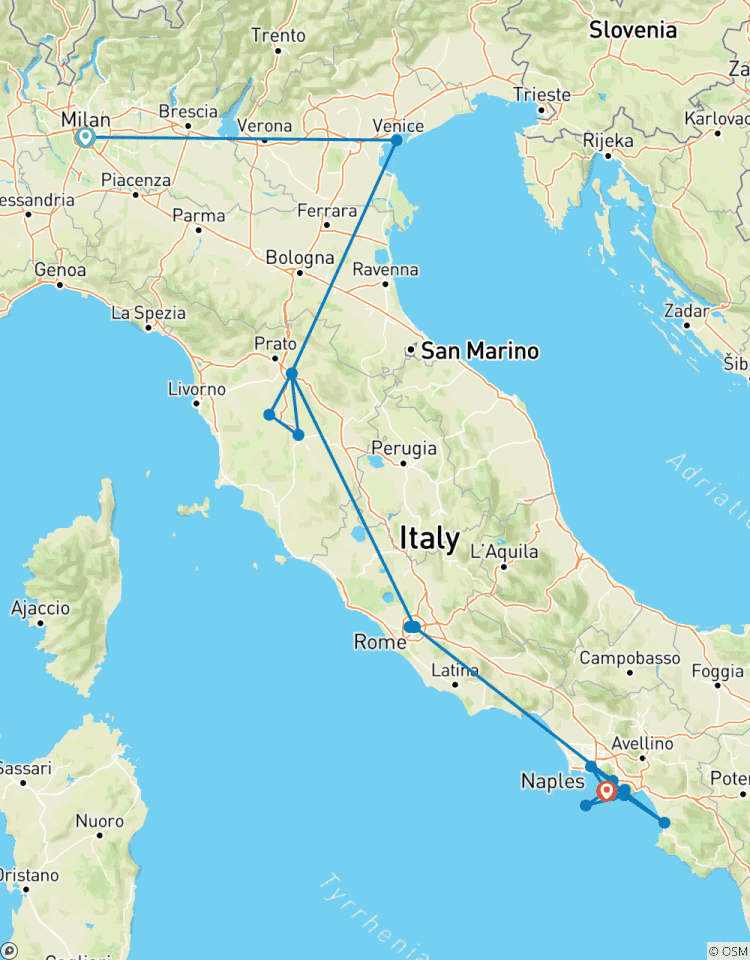 Circuito Lo mejor de Italia en tren