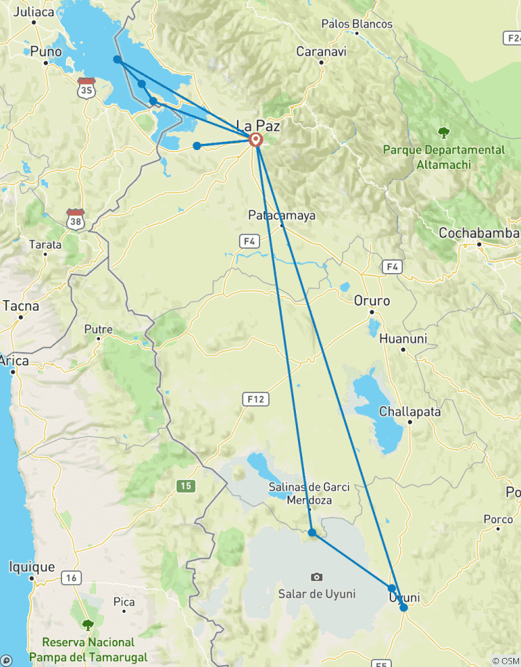 De hoogtepunten van Bolivia - de Uyuni-zoutvlakten, La Paz & het Titicaca-meer - 6 dagen-rondreis