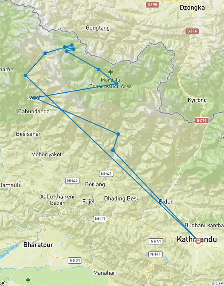 Manaslu Circuit Trek- 16 Days Adventure in Himalayas (best Itinerary) Tour