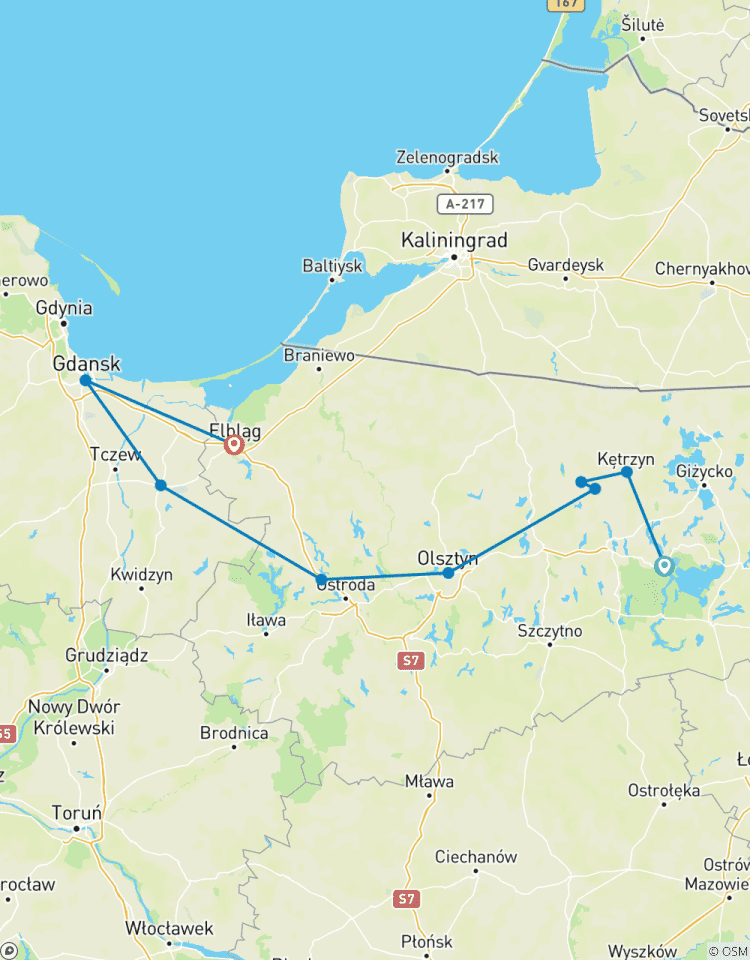 Route des châteaux en Pologne circuit