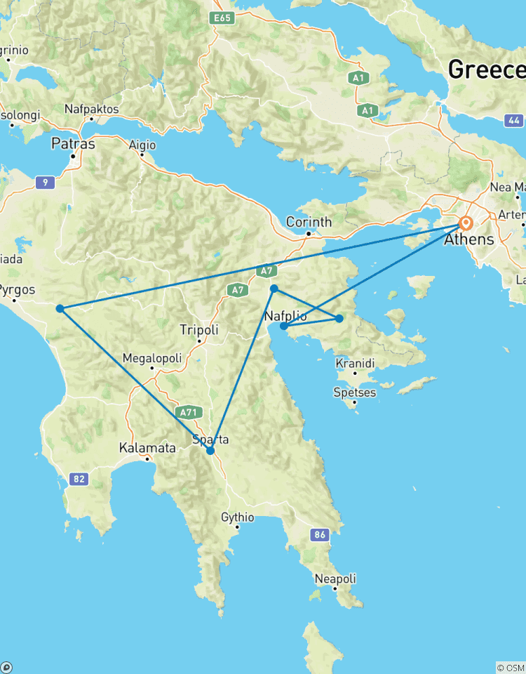 Découvrir le Péloponnèse circuit