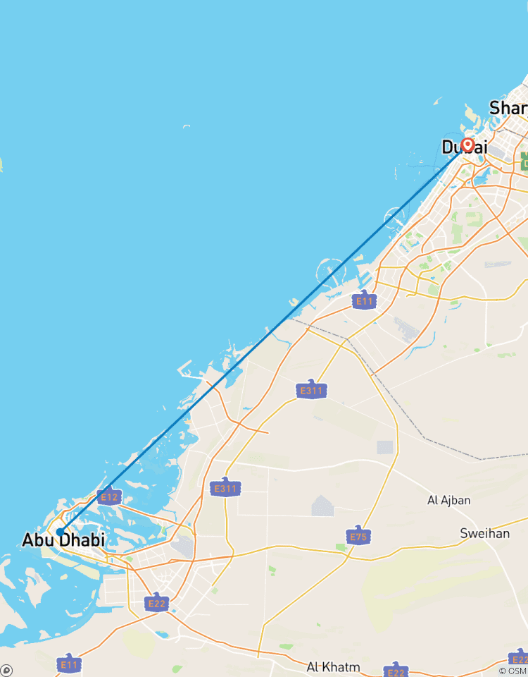 Von Dubai nach Abu Dhabi Rundreise
