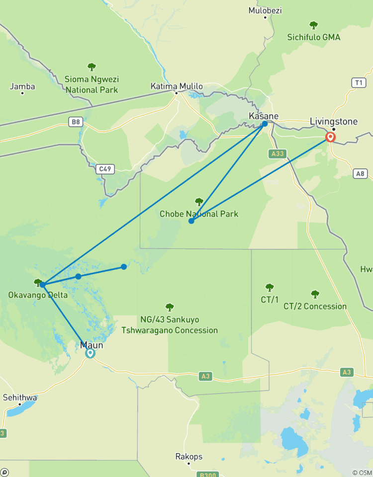 Le meilleur du safari au Botswana - Expédition de 7 jours circuit