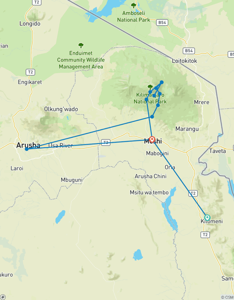 Kilimanjaro Umbwe route 8 Dagen-rondreis