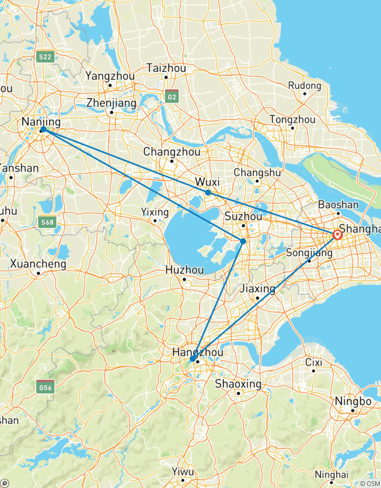 Circuito 【China】Paquete de 7 días en Shanghai, Wuxi, Nanjing, Suzhou y Hangzhou