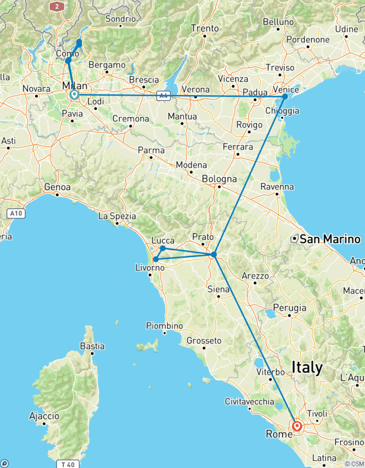 Enchanting Italy With Luxury Stay & Business Class Train Rides Tour