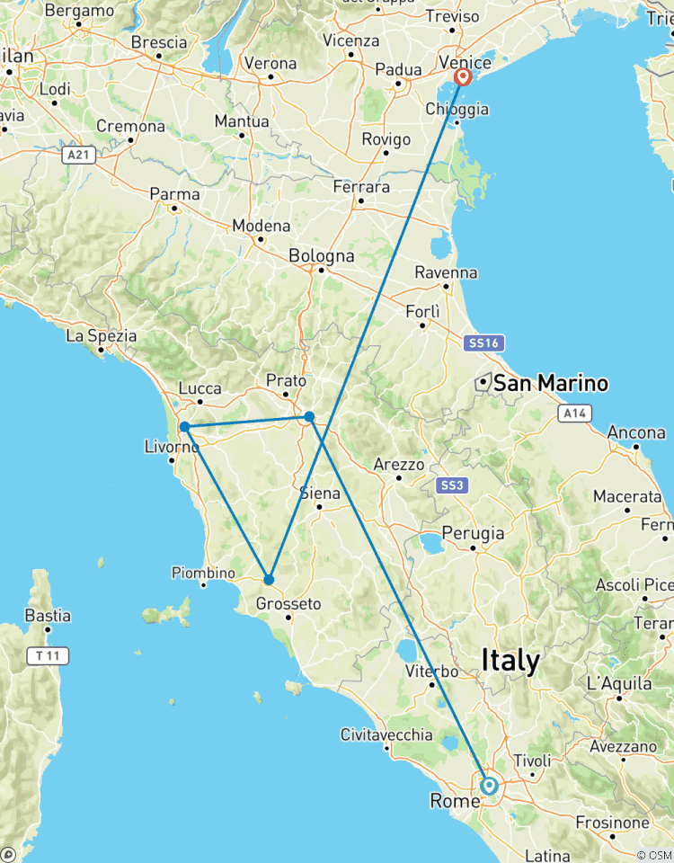Italian Triple Centre with A World Wonder Tour
