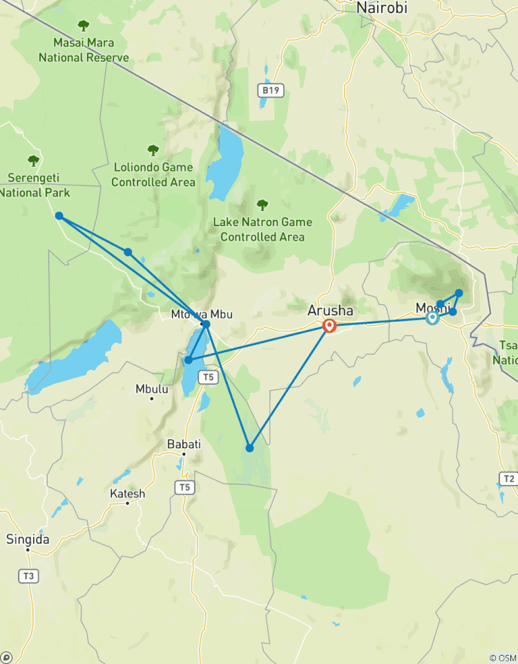 Entdecken Sie die hochwertigen 10 Tage Tansania Private Budget Safari Touren ab Moshi in Tansania Rundreise