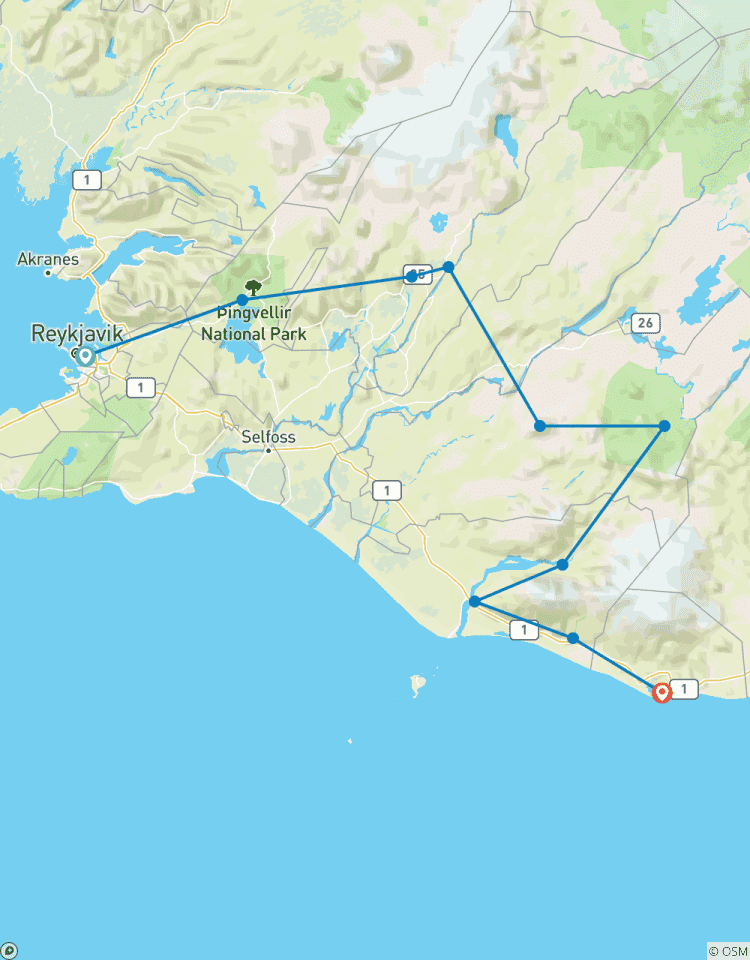 Landmannalaugar, Thorsmork, Südküste, Golden Circle Privatreise im Jeep - 4 Tage Rundreise