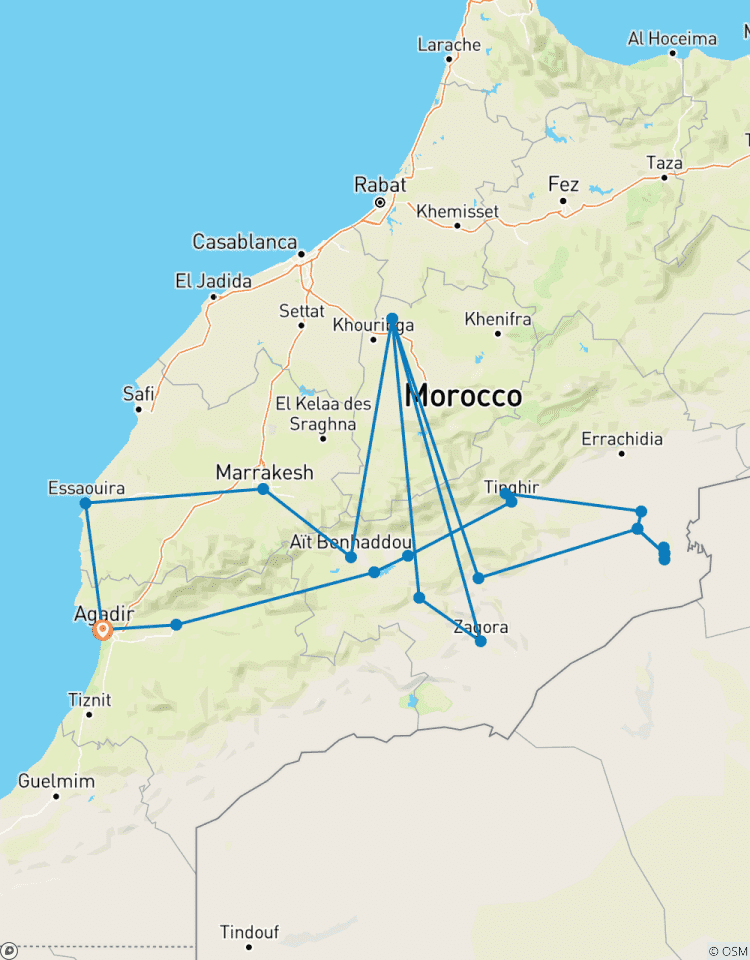 9 Days Morocco Tour: Desert, Marrakech & Essaouira from Agadir Tour