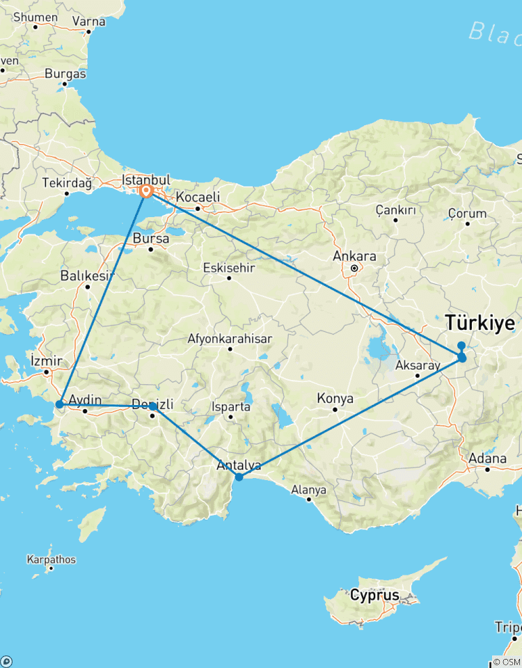 Circuito Gran Tour de Turquía en 10 Días Estambul Capadocia Éfeso Pamukkale Antalya