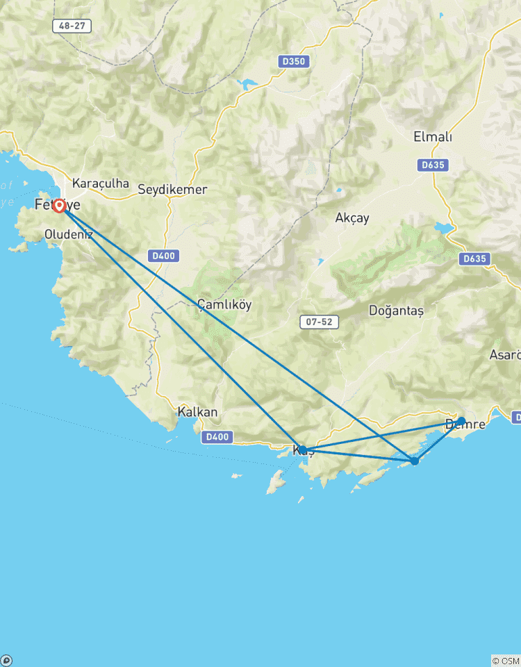 Circuito Crucero en Goleta de 7 Días Fethiye - Kekova - Fethiye