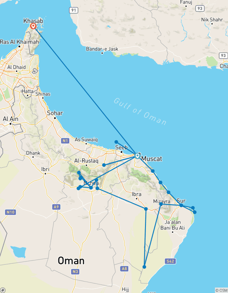 Circuito Paquete turístico joyas de Omán