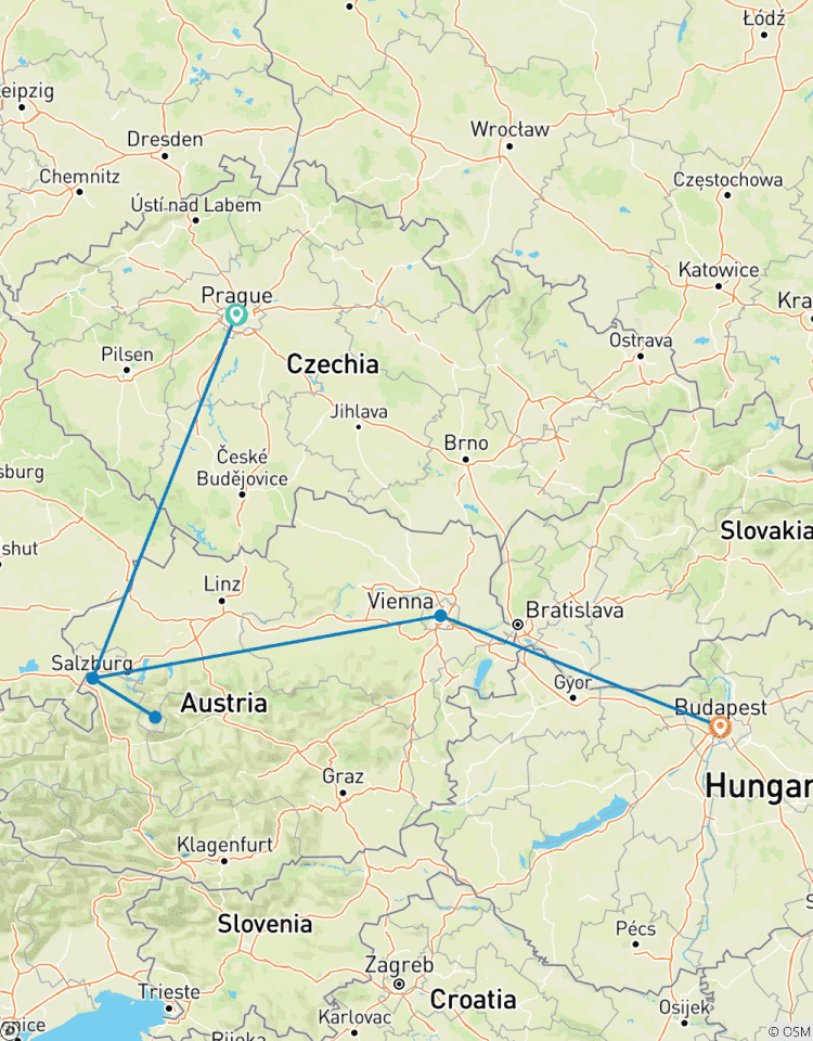 Circuito Europa del Este Completa (Praga, Salzburgo, Hallstatt, Viena y Budapest)