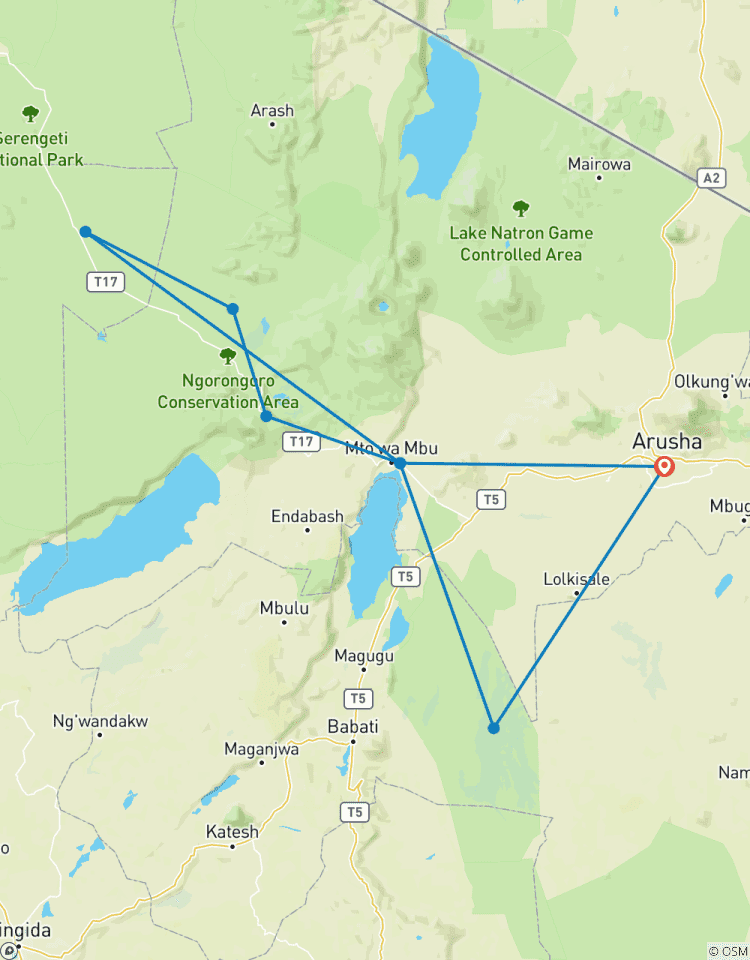 Circuito Nuestro Safari de 7 Días por el Circuito Norte de Tanzania, de categoría mundial: El mejor safari en Tanzania para 2025 y 2026