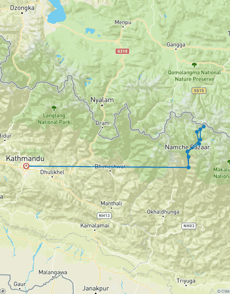 Trek au camp de base de l\'Everest - 15 jours circuit